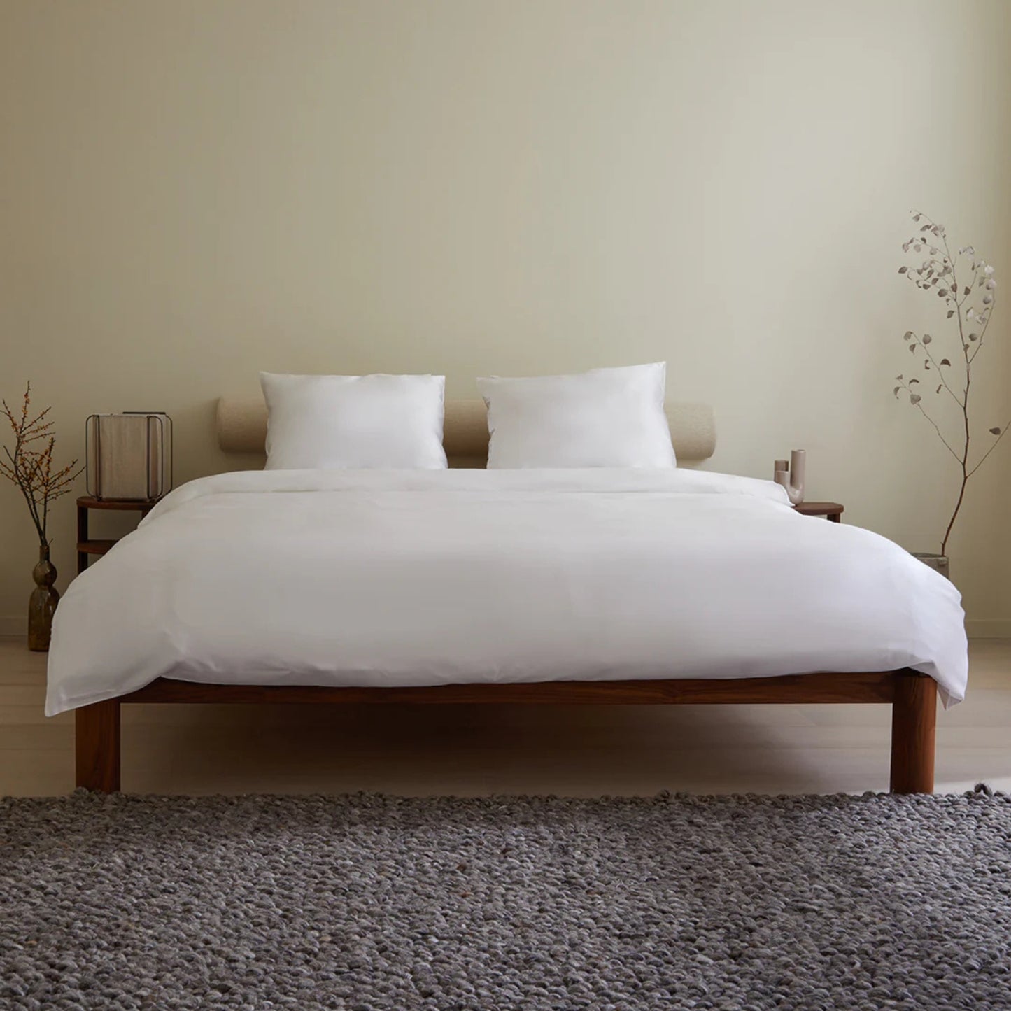 Premium Silk Duvet Cover Set Cream