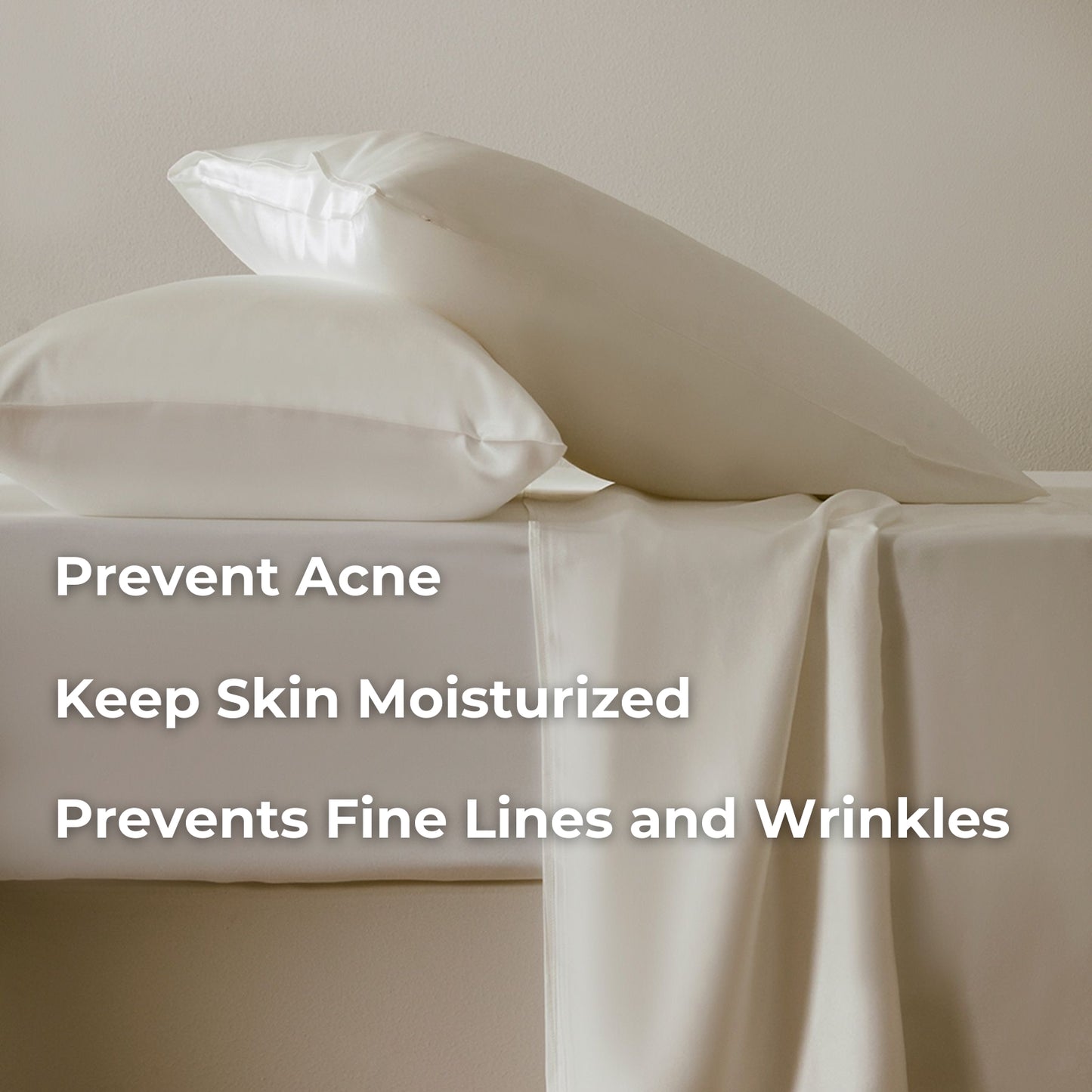 Premium Silk Pillowcase Cream