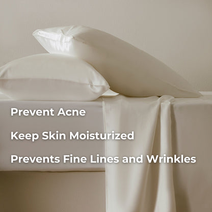Premium Silk Pillowcase Cream